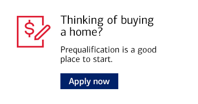 Get Started: Thinking of buying a home? Prequalification is a smart place to start.